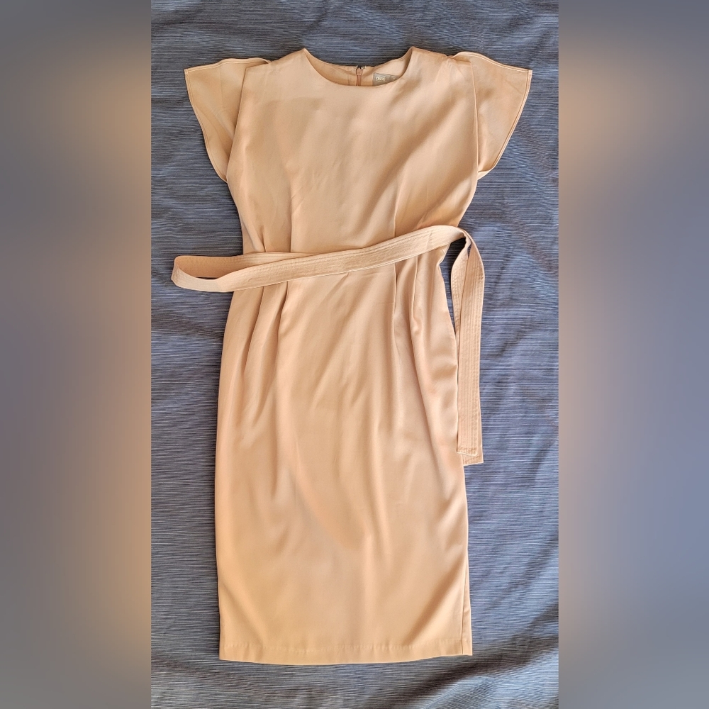 ASOS midi dress, tan color, size 8